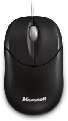 MICROSOFT Compact Optical Mouse 500 - Black Wired Ambidextrous Optical Mouse