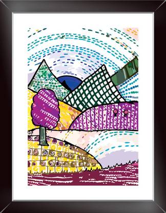 Painting Wall Photo Frame For Office & Room (Size 13.5 X 10.5 Inch, Box) Multicolor Paper Print