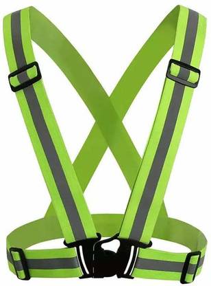 TOOL ZONE Adjustable Elastic Reflective Vest. High Visibility Gear Strip Safety Harness