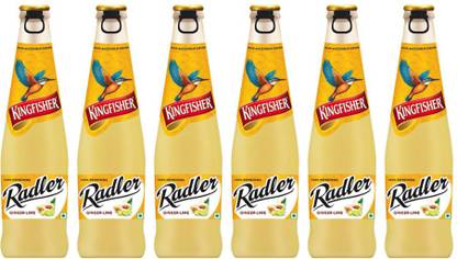 Kingfisher Radler Non Alcoholic Malt Drink Beer Ginger and Lime (Pack of 6 Glass Bottles, 330ml Each) Glass Bottle