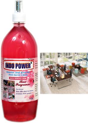 INDOPOWER Disinfectant Sanitizer Spray ANTI GERM CLEAN (QUICK REMOVES GERM) ROSE 1ltr.