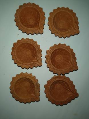 Artidecor d102 Earthenware (Pack of 12) Table Diya Set