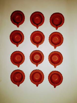 Artidecor d102 Earthenware (Pack of 13) Table Diya Set