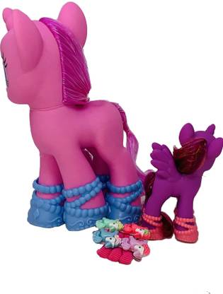 Toyify I Love Pony Dolls For Girl 1 Baby Unicorn , 1 Mother Unicorn Pony Doll Set Toys For Girls| Good Birthday Presents For Babies. Girls| Use As Showpieces(2 Doll Set) [BIG SIZE]