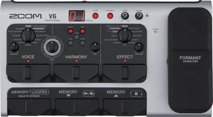 ZOOM V6 Vocal Processor with SGV-6 Shotgun Microphone Guitar Processor