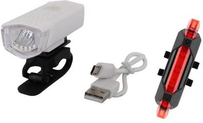 Dark Horse Bicycle 3 Mode LED Front & 5 LED USB Tail Light Combo LED Front Rear Light Combo