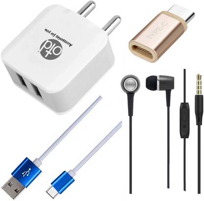 OTD Wall Charger Accessory Combo for Nokia 7 Plus, Nokia 7.1, Nokia 7.2, Nokia 8