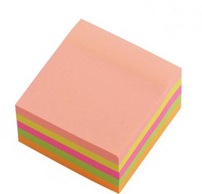 R H lifestyle Self Sticky Note ,Pack of 5 Color 400 sheets, 3 X 3-Inches Neon Color (80 Sticky Notes per color) 80 Sheets SELF STICKY NOTE, 5 Colors