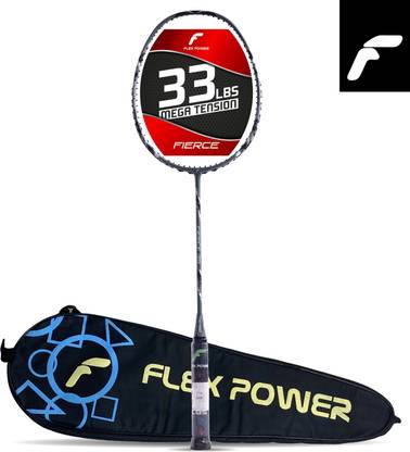 Flex Power Fierce 35 (33 LBS) Grey, Silver Unstrung Badminton Racquet