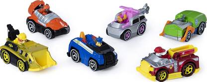 PAW PATROL True Metal Classic Gift Pack of 6 Collectible DIE-CAST Vehicles, 1: 55 Scale, Multicolor