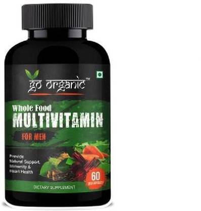 Go Organic Organic Whole Food Multivitamin for Men - h 60 Vegan Capsules (For Man)