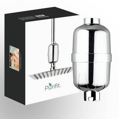 purifit by Purifit 10 Stage Advanced Shower and Filter for Hard Water with Tap Connector and Extra Filter Solid Filter Cartridge