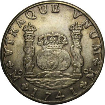 MAX Philip P V D G Hispan ET India Rex 1741 Rare Coin Medieval Coin Collection