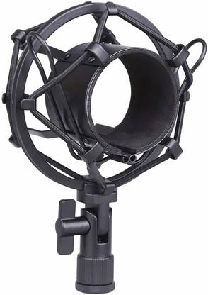 KH Universal Microphone Shock Mount for 48MM-54mm Diameter Condenser Mic, Anti-Vibration Suspension Shock Mount Holder Microphone Shock Mount