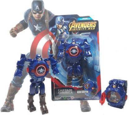 BundelkhandSports Top10 Transformer Robot Captain america Convert To Digital Watch 6546546