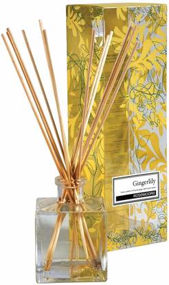 ROSeMOORe GINGERLILY Scented Reed Diffuser for Living Room, Washroom, Bedroom, Office - 200 ML with 10 Reed Sticks Diffuser Set GINGERLILY Scented Reed Diffuser for Living Room, Washroom, Bedroom, Office - 200 ML with 10 Reed Sticks