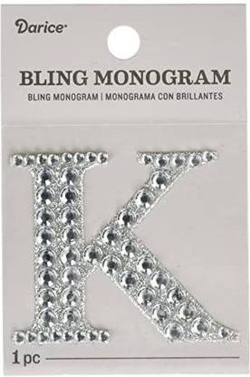 Darice "Letter K Bling Monogram Sticker
