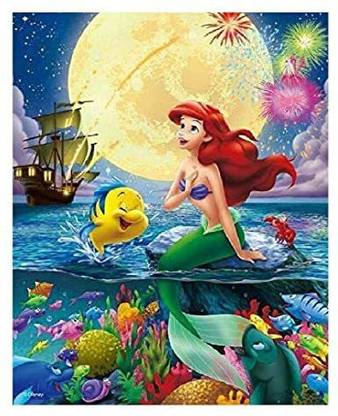 Karyees 16x20In Disney Princess Little Mermaid Ariel Paint by Numbers Kits DIY Painting by Numbers DIY Canvas Painting by Number