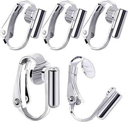 Jdesun 20 Pieces Earring Clip-on Earring Converter Components Findings Clip Backs with Post for None Pierced Ears,