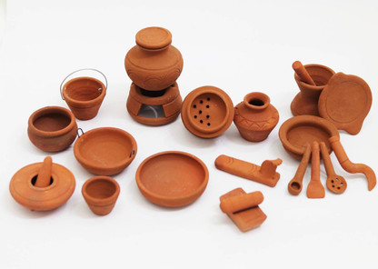 Terracotta toy kitchen set clearance