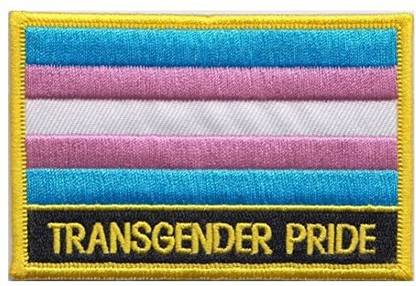 ShopUniverse 1000 Flags Transgender Transexual Pride LGBT Flag Embroide Rectangular Patch Badge