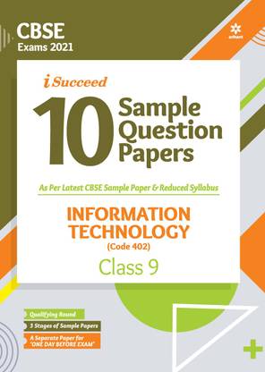 CBSE New Pattern 10 Sample Paper Information Technology (Code 402) Class 9 for 2021 Exam with reduced Syllabus