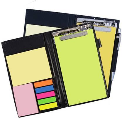 PAPERLLA Memo Neon and Yellow Note Pad Organiser/Memo Notebook Holder for Office and Gifting Purpose (Set of 2) Pocket-size Memo Pad UNRULED 50 Pages
