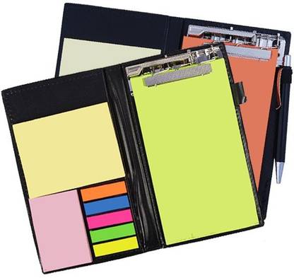 PAPERLLA Memo Neon and Rust Note Pad Organiser/Memo Notebook Holder for Office and Gifting (Set of 2) Pocket-size Memo Pad UNRULED 50 Pages