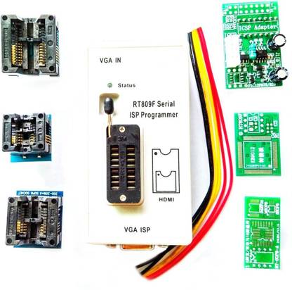 TERABYTE Newest RT809F programmer with 6pcs adapter + SOP8 SOP16 socket KB9012 ICSP board (software link in description) Terminal Blocks