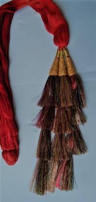 WMK Braid Tassles Hair Accessory (WITH RED THREAD) Braid Extension (MULTI COLOUR) with best design Braid Extension