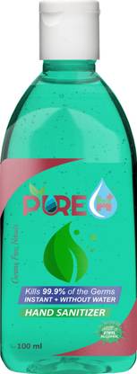 Pure H  100 ML Gel Hand Sanitizer Bottle