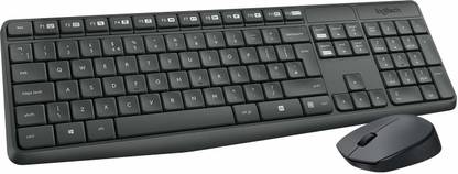 Logitech Mk235 Mouse & Wireless Keyboard for Windows, 2.4 GHz Wireless with Nano USB-Receiver, Wireless Mouse, 15 FN Keys, 3-Year Battery Life, PC/Laptop Wireless Standard Laptop Keyboard Compatible with Desktop, Laptop, Mac