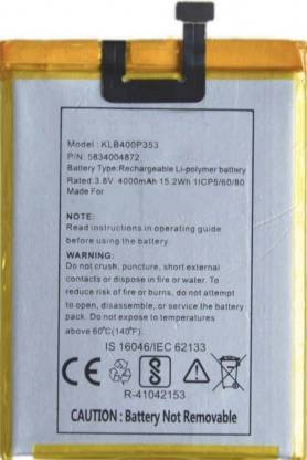 SR SUPPERFAST Mobile Battery For  Panasonic Panasonic Eluga A2 KLB00P353