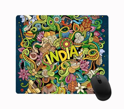 Ashvah Designer Printed Non-Slip Soft Mouse Pad for Optical/Laser Mouse (23cm x 19cm)- 546 Mousepad