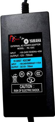 FOX MICRO Universal Power Adapter for Yamaha (PA130C) Key Board Its Suitable & use with The Following Yamaha Models -(PSR-E303,PSR-E313,PSR-E323,PSR-E343,PSR-E353,PSR-E363,PSR-E413) Piano Lid