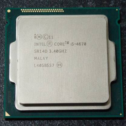 Intel CORE I5 4670 PROCESSOR ( 4TH GENERATION ) 3.4 GHz Upto 3.8 GHz LGA 1150 Socket 4 Cores 4 Threads 6 MB Smart Cache Desktop Processor