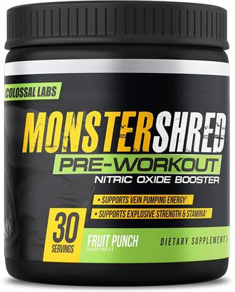 Colossal labs Colosal Labs Monster shred pre workout powder 30 Serving fruit Punch Flavour Protein Shake
