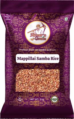Farmers Grain Traditional Mappillai Samba Rice (3 kg) Red Boiled Rice