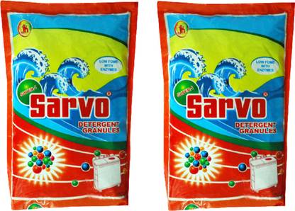Sarvo Detergent Granules (500 G) - Pack Of 2 Detergent Powder