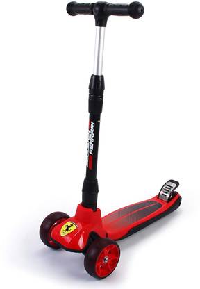 Ferrari Foldable Led Twist Scooter - Red Kids Scooter
