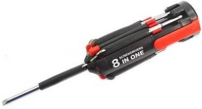 infinity deal PACK OF 1 8 in 1 Multi-Function Screwdriver Kit (0X62C) Tool Kit Set with LED Portable Torch Combination Screwdriver Set