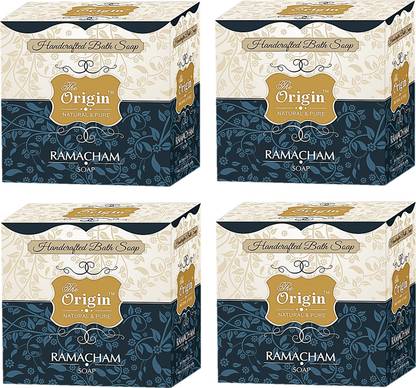 THE ORIGIN Anti ageing/ Pimples, Skin Fairness Ramacham/Vetiver Soap| Pack of 4 Soaps ( 4x100g)