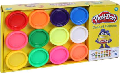 PLAY-DOH Case of Colours 12-Pack of 2-Ounce Cans for Kids 2 Years and Up, Non-Toxic