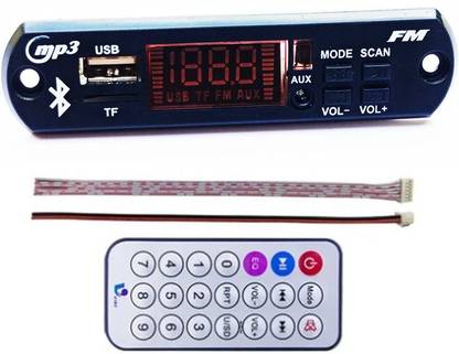digitronics USB Decoder Remote kit, Latest model with big display all in 1 function , Bluyetooth, FM, USB, SSD CARD, AUX, Charging Car Stereo