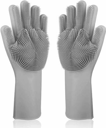 RB Point Grip Clean Silicone Scrubbing Gloves Wet and Dry Glove
