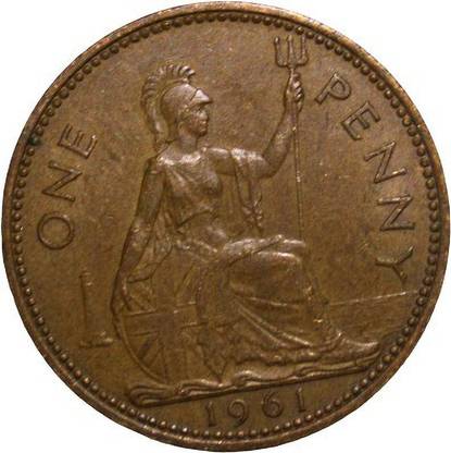 MAX 1 Penny Elizabeth II Dei.Gratia.Regina.F:D Rare Coin Modern Coin Collection