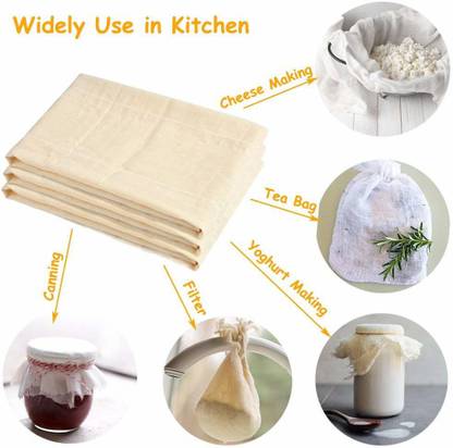 PK Collection CHEESE CLOTH, HUNG CURD CLOTH MANY MORE USES Collapsible Strainer