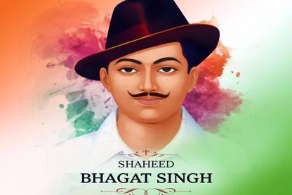 Poster of Indian Leader & Freedom Fighter- Bhagat Singh 3D Poster