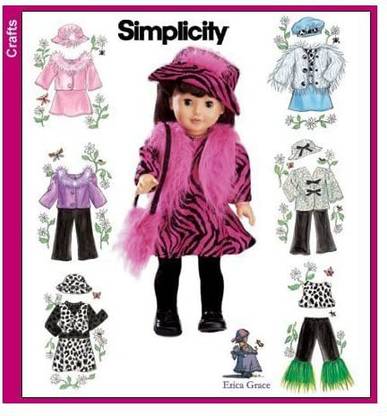 Simplicity Pattern 4416...18" Doll Clothing