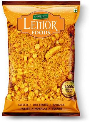 Lemor Special Nadiyadi Bhusa (400 GMS, 2 Packets of 200 GMS) | Namkeen Mixture for Foodie Indians